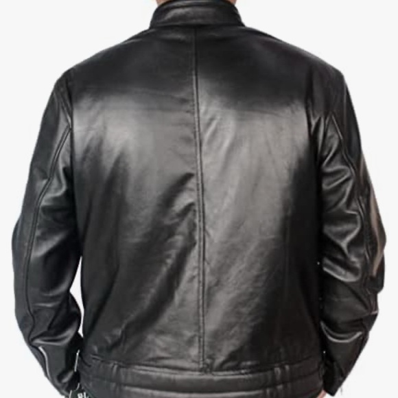 LAPAZO LEATHER Venom Let There Be Carnage Eddie Brock Cafe Racer Black Jacket - Picture 3 of 9